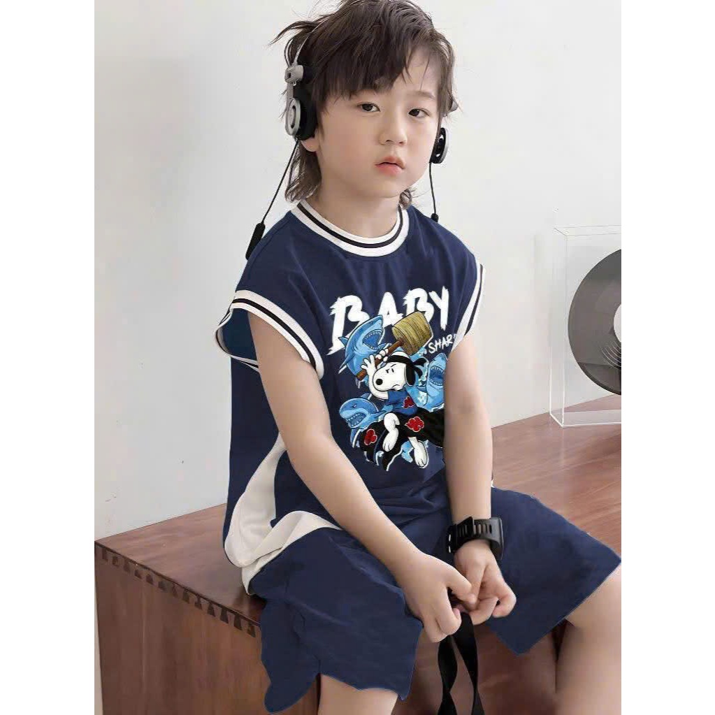 Bộ ba lỗ Baby Shark size Đại cho bé