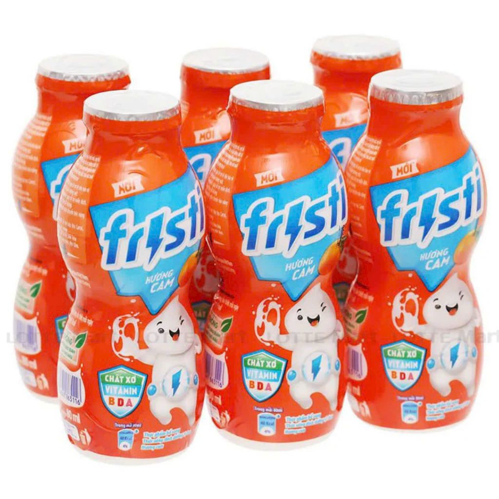 THÙNG 48 CHAI (8 LÓC *6 HỘP) SỮA CHUA UỐNG FRISTI VỊ CAM SIÊU NGON