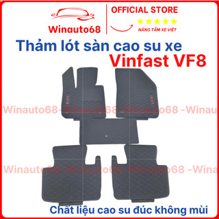 Thảm sàn, LÓT SÀN CAO SU xe Vinfast VF8 chất liệu cao su đúc không mùi, không thấm nước