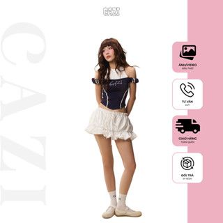 [Lẻ áo] Cazi Dou Top - Áo ba lỗ trễ vai