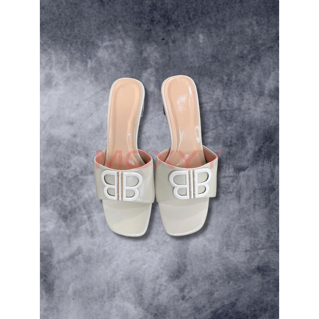 Guốc Nữ 3 Phân MOXYY Quai Ngang, Dép Nữ Cao Gót