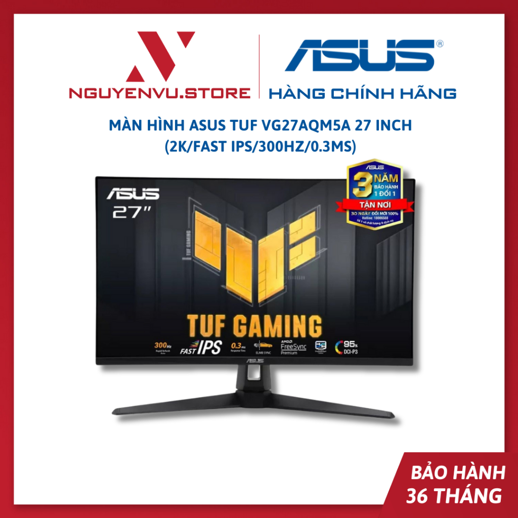 Màn hình ASUS TUF VG27AQM5A 27 Inch (2K/Fast IPS/300Hz/0.3ms) - Hàng chính hãng