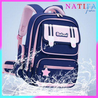 [TẶNG ĐỒNG HỒ + MÓC KHÓA] Balo Chống Gù Cho Bé Học Sinh Tiểu Học Mẫu Mới Thiết Kế Siêu Nhẹ Chống Nước _ NATIFA