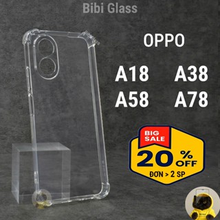  Ốp lưng OPPO A18   A38   A58   A78 4G silicon trong suốt dẻo cao cấp chống sốc bảo vệ điện thoại 