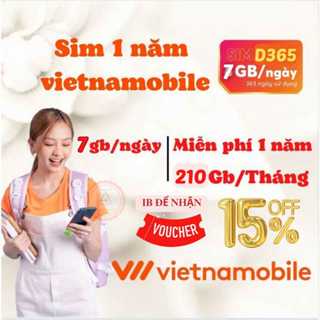 Sim 4G Trọn Gói 1 Năm - 7GB/ngày - Tốc Độ Cao với Giá Siêu Rẻ - Sim 4G Vietnamobile Miễn Phí 12Tháng