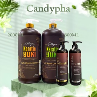 [Chính Hãng] Cặp Dầu Gội Xả Collagen Keratin YUKI 2000ML | Giảm Rụng Tóc, Kích Mọc Tóc, Phục Hồi Tóc Hư Tổn