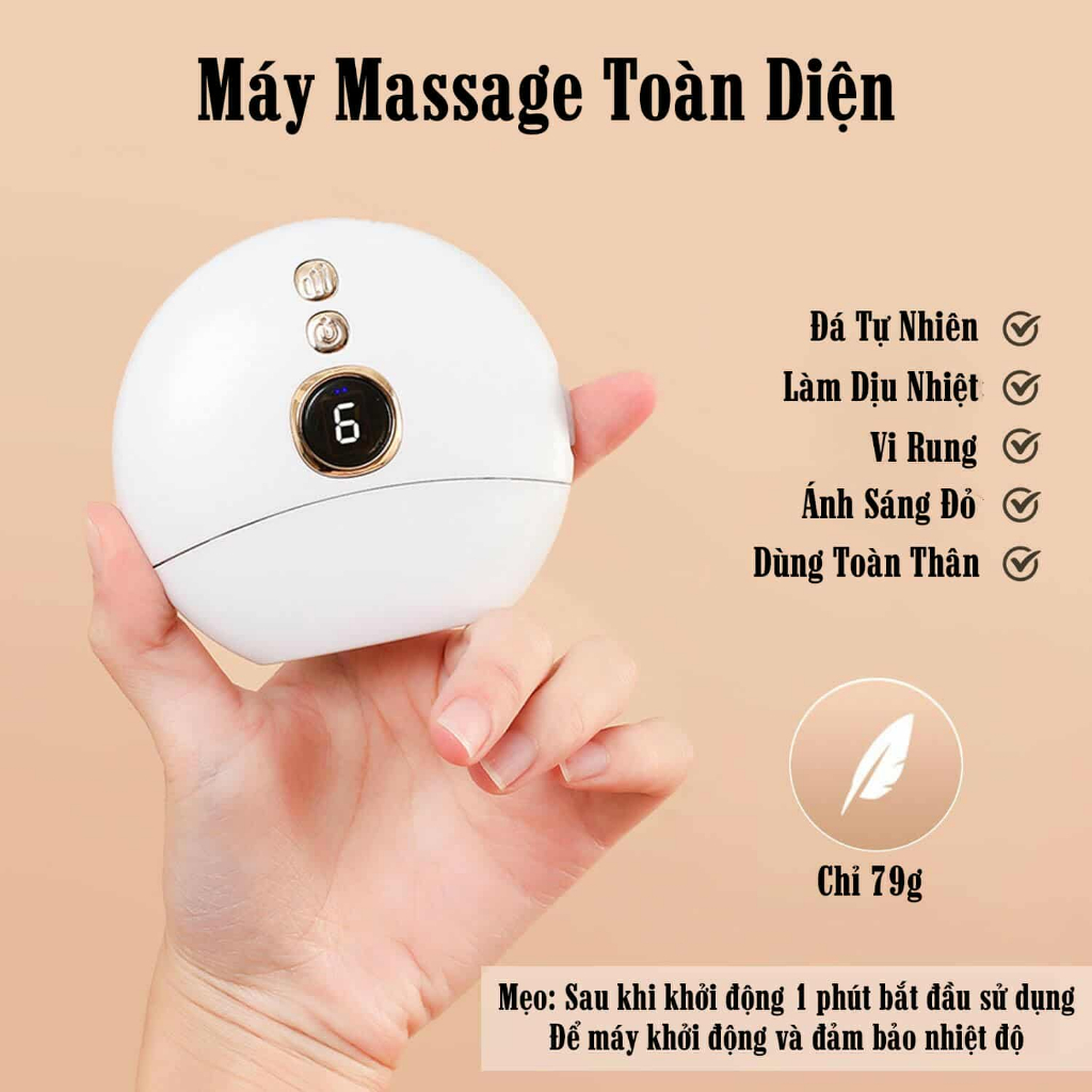 Máy cạo gió massage nhiệt rung đá tự nhiên GUASHA
