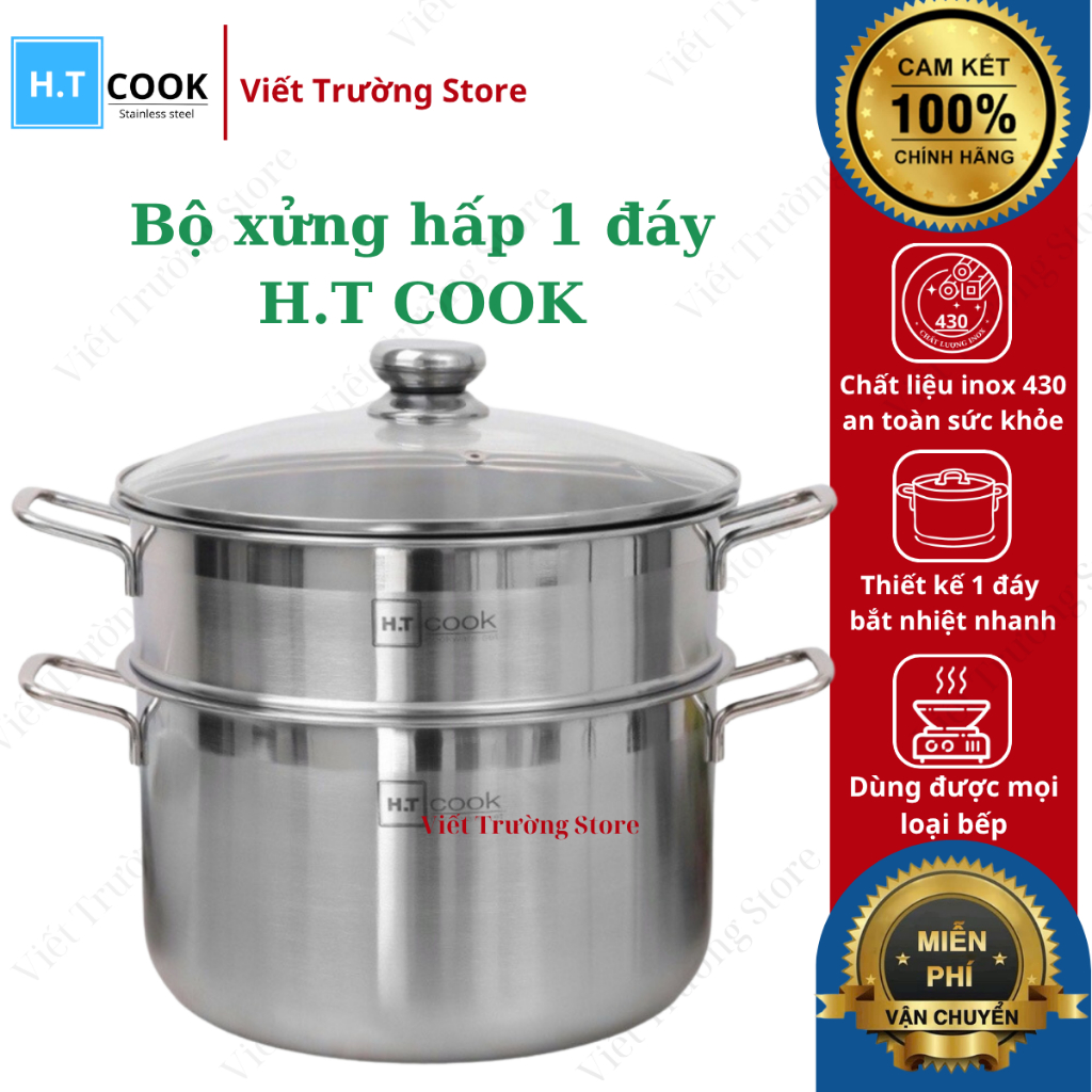 Bộ nồi xửng hấp HT COOK dùng được mọi loại bếp