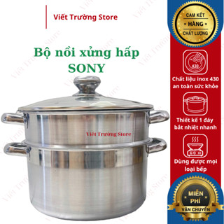 Bộ Xửng Hấp Sony 26cm - sử dụng được cả bếp từ