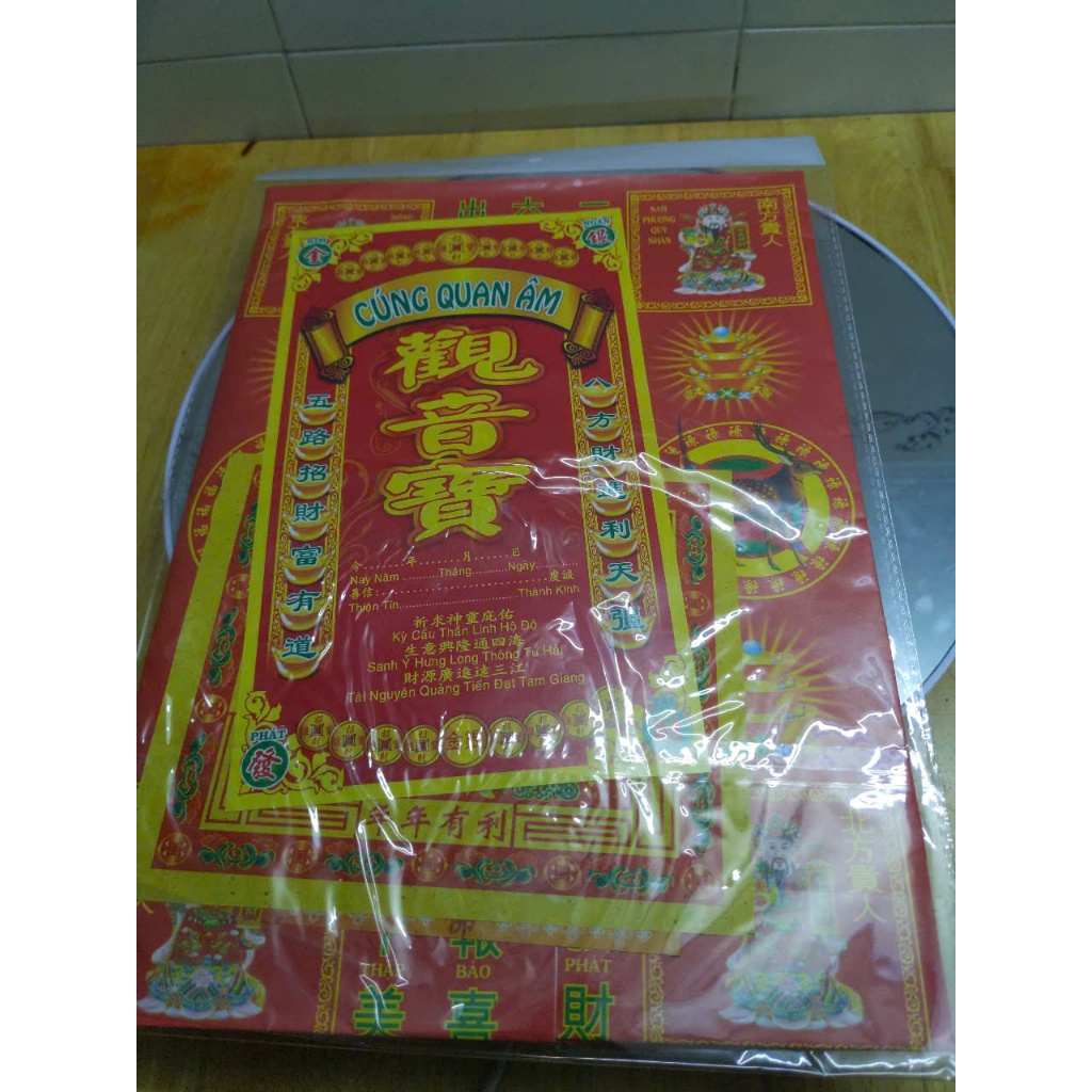 Bộ Giấy Cúng Quan Âm Đài Loan Việt Hóa Sỉ Lẻ Có Văn Khấn