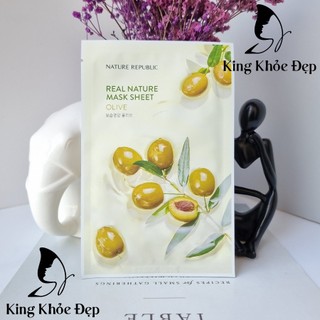 Mặt Nạ Nature Republic Real Nature Mask Sheet Olive 10 Miếng