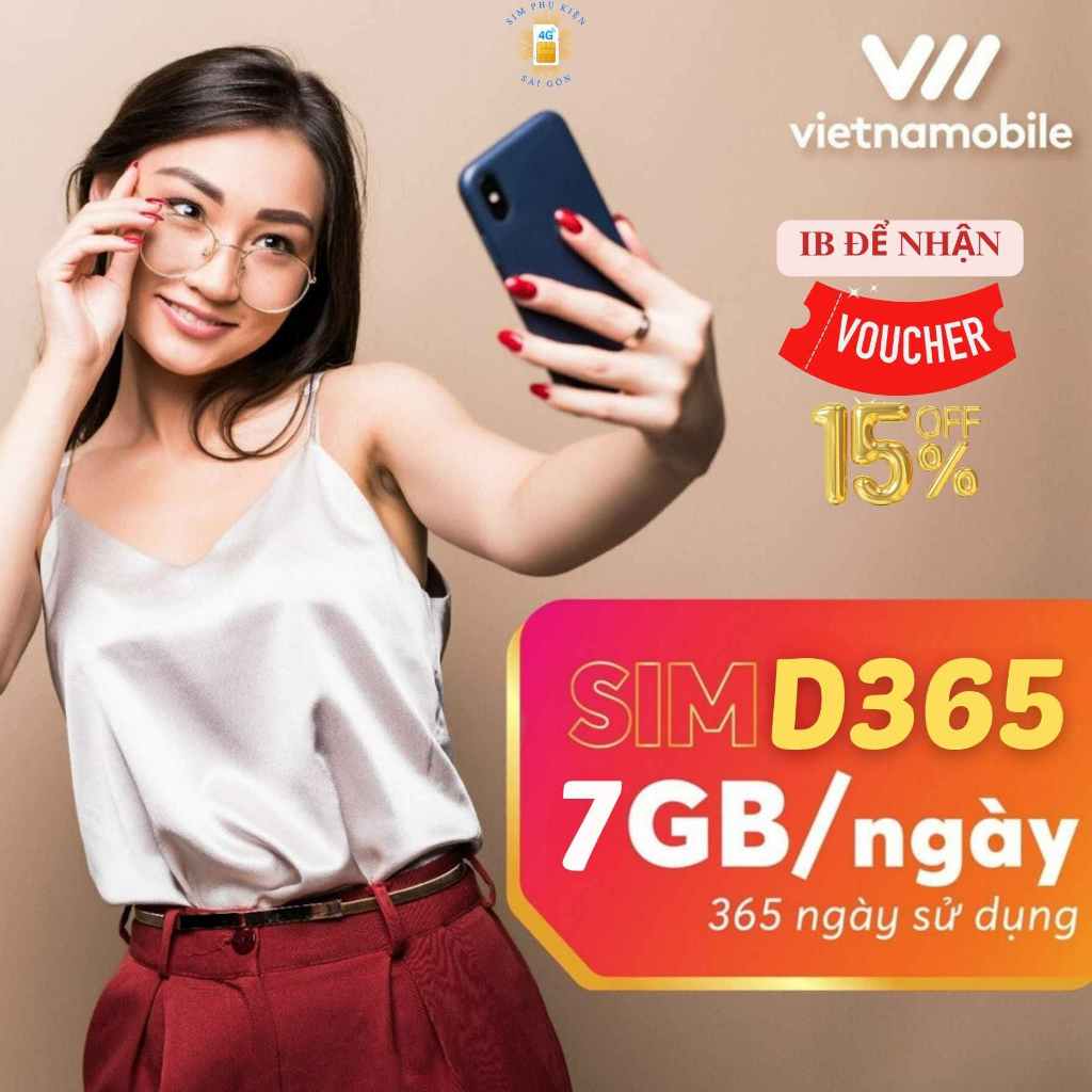  Sim Vetnamobile Data 4g Vào Mạng 1 Năm Miễn Phí 12 tháng 7GB ngày 210gb tháng giá rẻ 