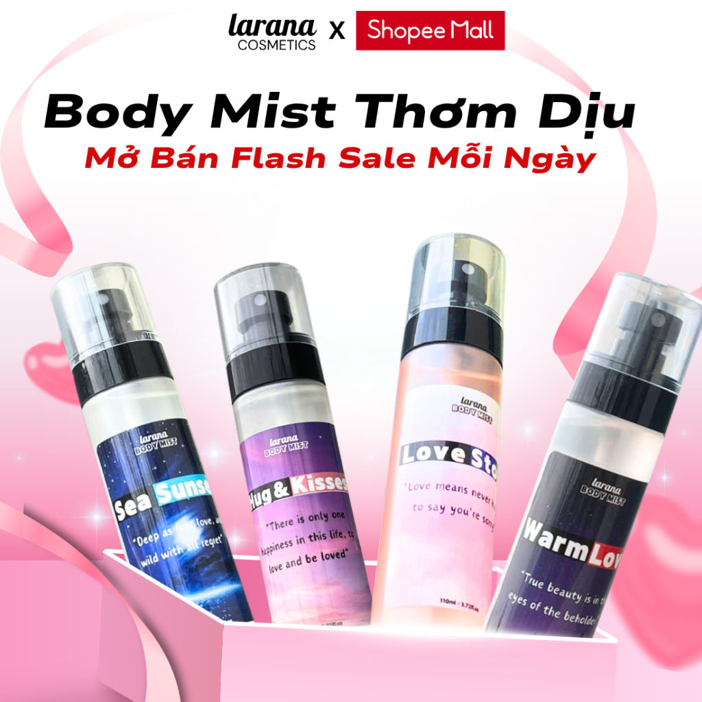 Xịt Thơm Nước Hoa Larana dùng khử mùi cơ thể khi hẹn hò hương nước hoa sang trọng, ngọt ngào tiện lợ