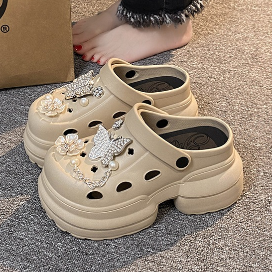 Dép bánh mì nam nữ Cross tặng kèm Sticker dễ thương bản cao cấp đế 10 cm