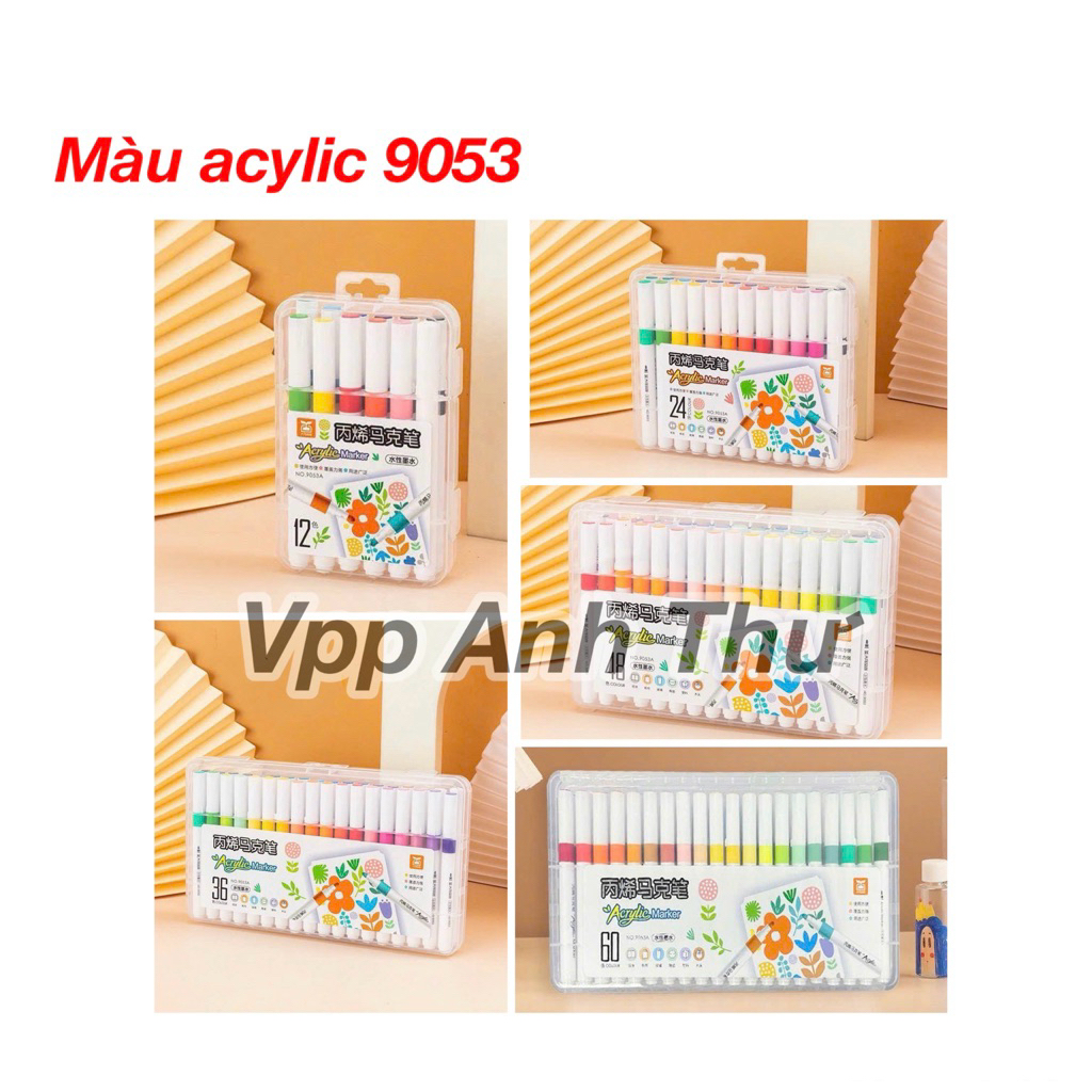HỘP 12/24/36/48/60 BÚT MÀU ACRYLIC MAKER 9053