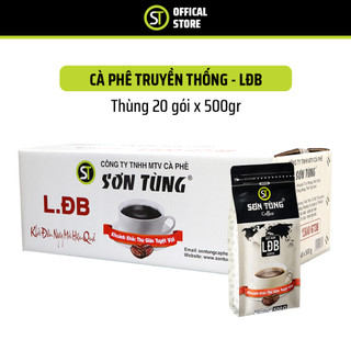 Thùng 10kg cà phê pha phin Loại Đặc Biệt (LĐB)-Cà Phê Sơn Tùng - Dòng truyền thống - 500gram x 20gói