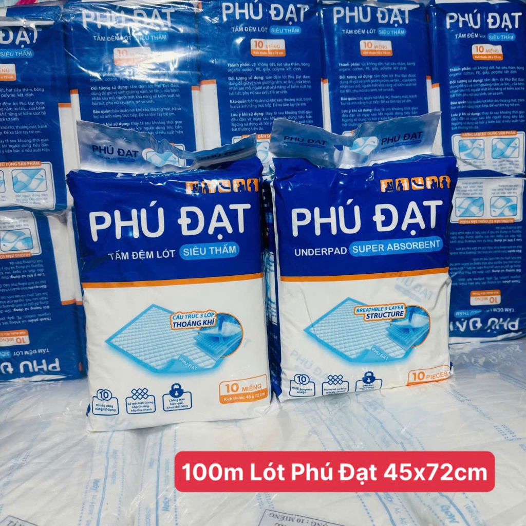 (Sỉ 100 miếng) Lót già Phú Đạt, Merzy, Honey 45x72 và 60x70cm siêu rẻ #lót già #bỉm già #merzy #honey #phú đạt #caryn