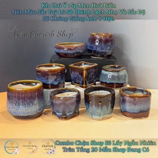 (Cb9 chiếc - Cb6 chiếc ) chậu mini ngẫu nhiên trồng cây cảnh sen đá, mini bonsai