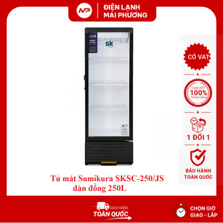 [FREESHIP + LẮP ĐẶT HN]Tủ mát Sumikura SKSC-250/JS dàn đồng 250L - Bảo hành 2 năm toàn quốc
