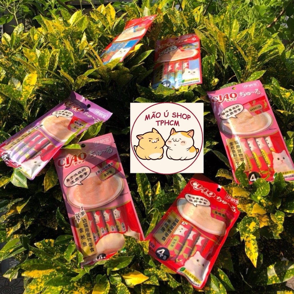 CIAO CHURU SÚP THƯỞNG BỊCH 4 THANH CHO MÈO