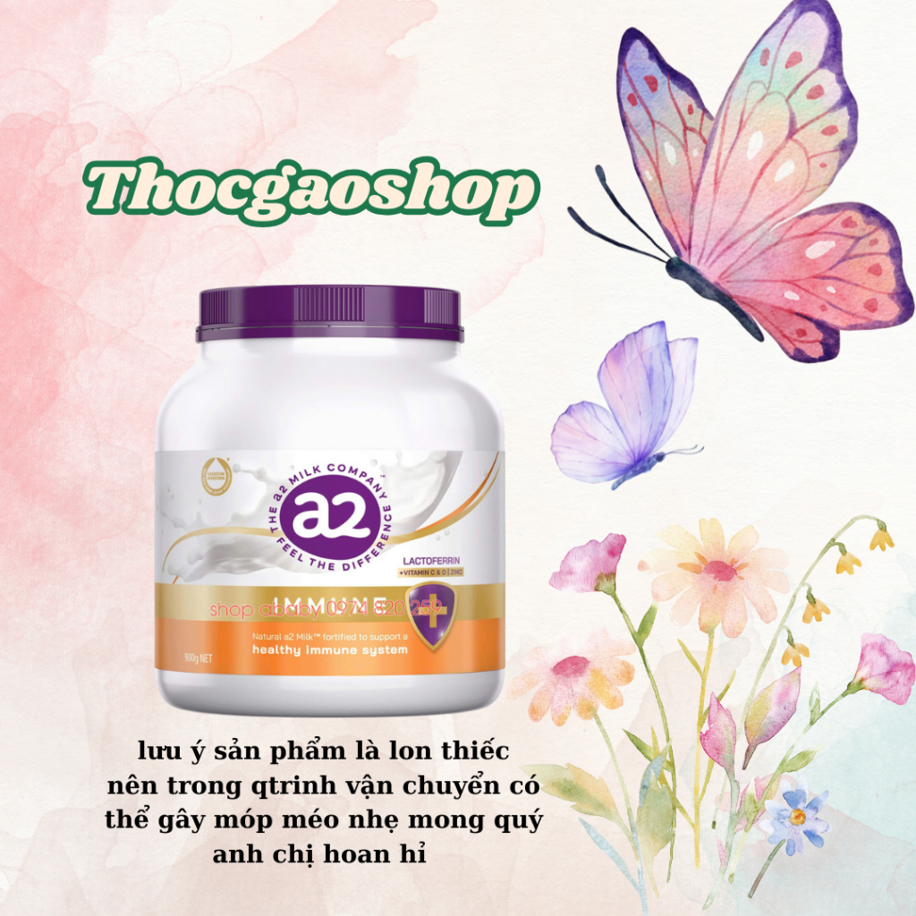   Thóc Gạo Shop 89   Hàng nhập khẩu  Sữa tươi nguyên kem dạng bột a2 immune 900gr hàng Úc hương vị Thơm Ngon 