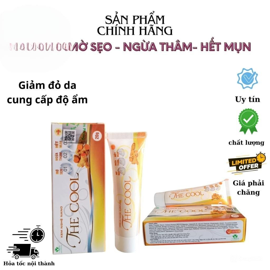 The Cool Kem Nghệ Nano Hỗ Trợ Mờ Thâm Do Mụn Từ Nghệ Nano Tuýp 20 gram