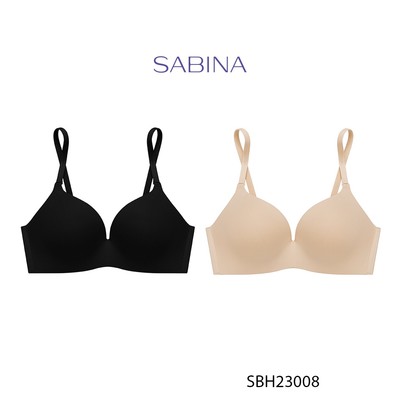Combo 2 Áo Lót Không Gọng Mút Dày Vừa Nâng Ngực Vừa Không Viền May Màu Trơn Basic Soft Doomm By Sabina SBH23008