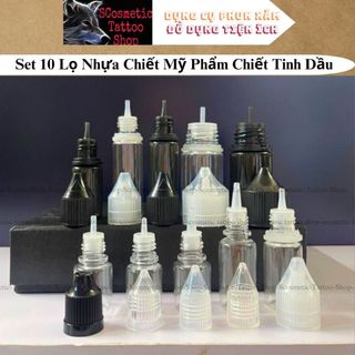 Lọ Nhựa Chiết Mỹ Phẩm 5ml 10ml Mini , Chai Lọ Chiết Tinh Dầu, Serum, Toner Du Lịch Tiện Lợi- ComBo 10 Lọ