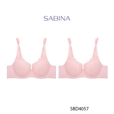 [SALE XẢ HÀNG] Combo 2 Áo Lót Mút Mỏng Cup Lớn Có Gọng Phối Ren Màu Hồng Perfect Bra By Sabina SBD4057