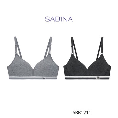 [SALE XẢ HÀNG] Combo 2 Áo Lót Thể Thao Viền Sọc Xám Trắng Thời Trang Basic Sport By Sabina SBB1211