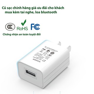   SỐ LƯỢNG CÓ HẠN  Củ sạc chính hãng 5V1A dòng điện ổn định thích hợp sạc tai nghe loa Bảo vệ - Kéo dài tuổi thọ pin 
