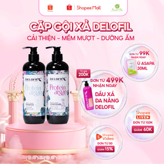  Dầu gội dầu xả giữ màu tóc nhuộm bền màu lâu phai Delofil Protect Color 500ml - Mỹ phẩm Xuân Thì 