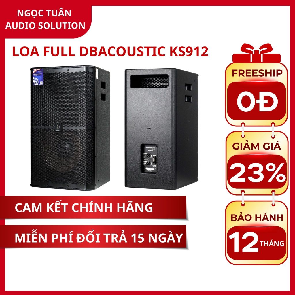 Loa Full Dbacoustic KS912- Bass 12 inch, Công suất 450W-1800W - Loa karaoke chính hãng