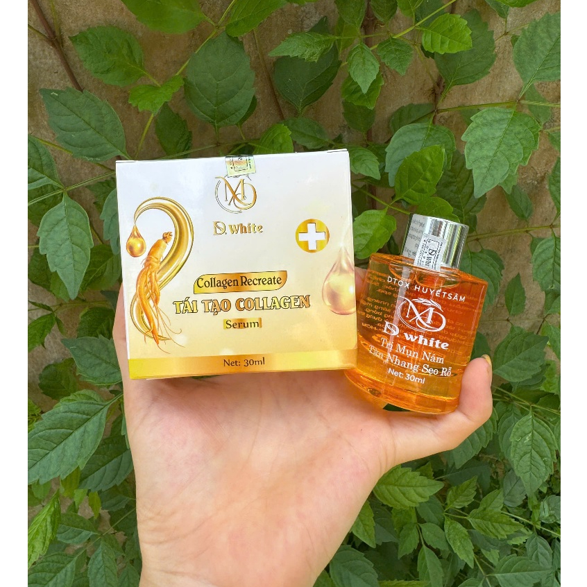 serum vàng dwhite mẫu mới (tái tạo ức chế ngừa mụn căng bóng )
