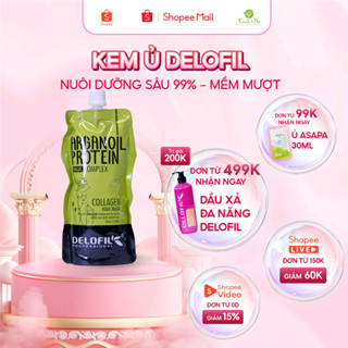 Kem ủ tóc collagen phục hồi tái sinh tóc hư tổn, dưỡng siêu mềm mượt Delofil Collagen Hair Mask 500ml - Mỹ phẩm Xuân Thì