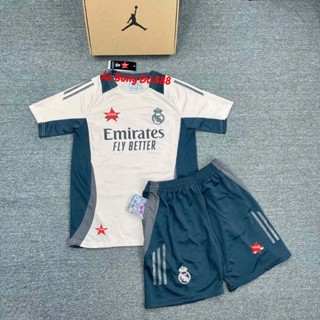 Bộ Quần Áo Bóng Đá Thời Trang CLB Real Madrid  2025, Quần Có Túi Khóa - Vải Thái Cao Cấp