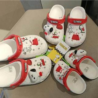  Sục Dép Cá Sấu Người Lớn Trẻ Em Unisex Hoạt Hình Snoo.py Pea.nuts Kèm Sẵn Hình Gắn Như Ảnh 