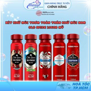  Xịt Khử Mùi Thơm Toàn Thân Khử Mùi Nam Old Spice Timber Bearglove Fiji  Wolfthorn 106gr Mỹ 