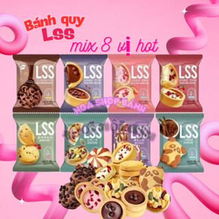   NEW THÙNG 1KG BÁNH QUY BƠ SỮA mix 8 vị SOCOLA LSS Date Mới vị sô-cô-la trắng không caffeine sô-cô-la 