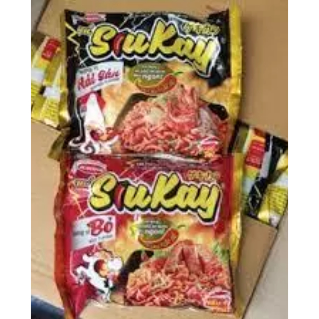 COMBO 9 Gói Mì Tôm Siukay Acecook 128g – Mì Siêu Cay Cấp Độ Mạnh, Sợi Dai Ngon, Đậm Vị Xốt Ớt