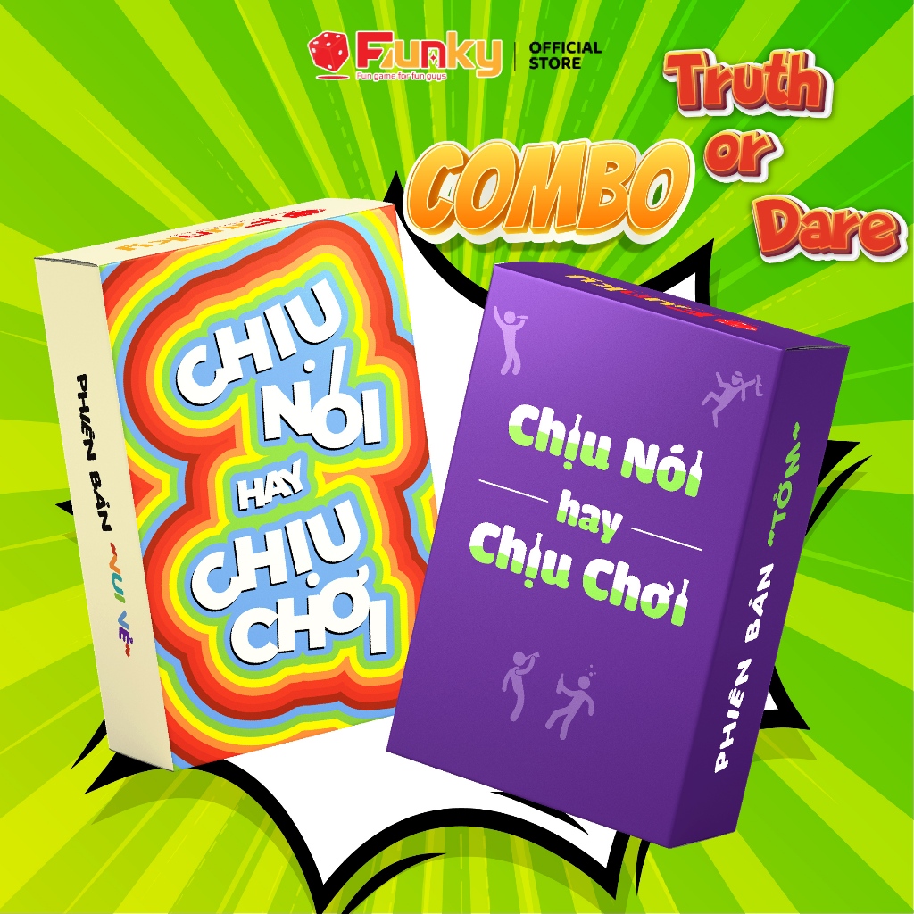 Combo Bộ Bài Truth or Dare Chịu Nói hay Chịu Chơi, Board Game Vui Quên Lối Về Thương Hiệu Funky