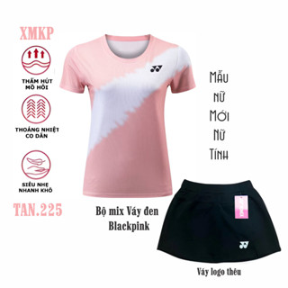  Bộ Nữ thể thao Cầu lông Pickeball Bóng chuyền Bóng bàn thể dục co giãn thoáng khí mẫu mới mix đẹp  TAN225  