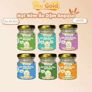 Hạt nêm cho bé ăn dặm Anpaso, Bột nêm vị rau củ nấm hương măng tây rong biển tự nhiên, Gia vị ăn dặm cho bé từ 6m+