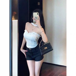 Áo yếm phi bóng thắt nơ cổ xinh U1120