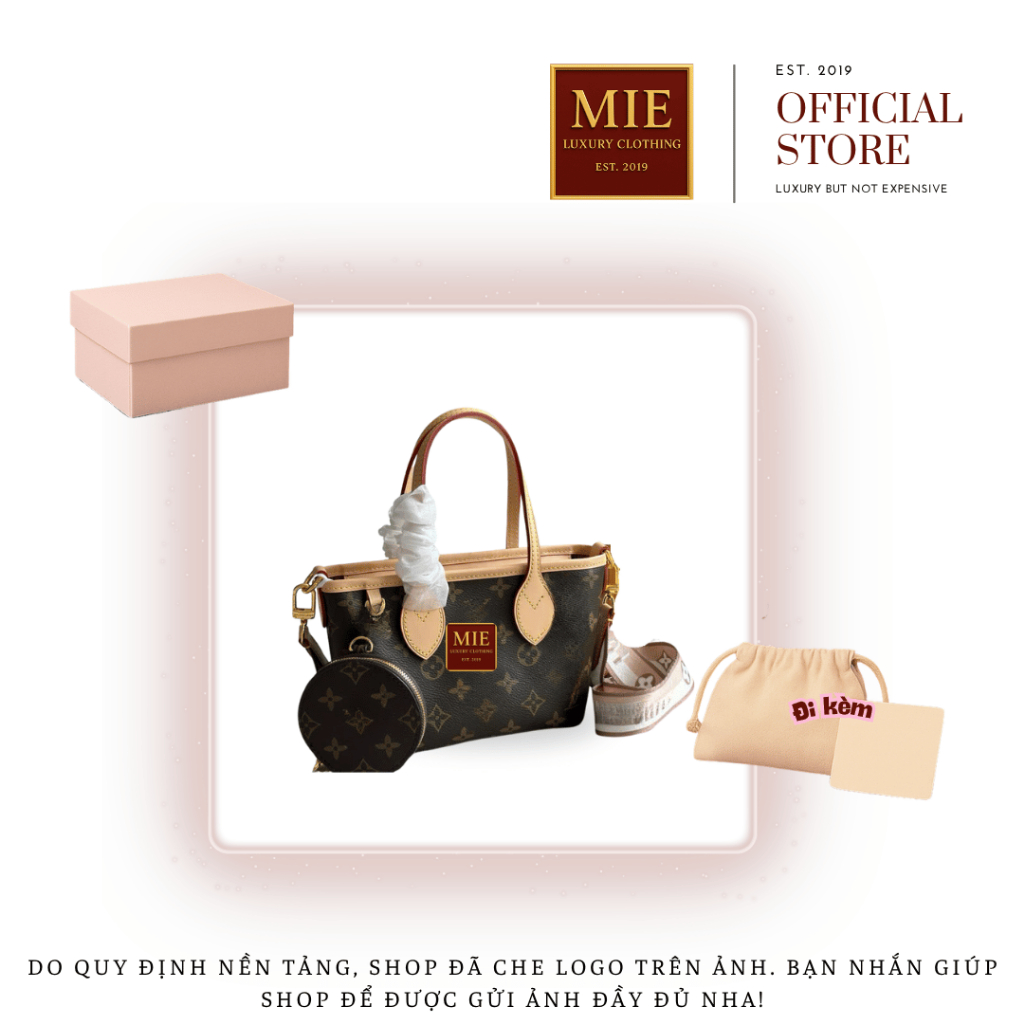 | 𝐌𝐈𝐄 - 𝐋𝐔𝐗𝐔𝐑𝐘 𝐁𝐀𝐆 | TÚI XÁCH n.everf.ull Bb Size 20 CM