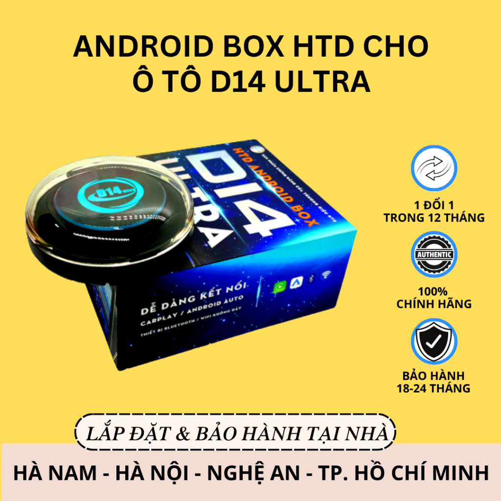 Android Box HTD Cho Ô Tô D14 ULTRA
