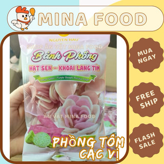 Phồng Tôm Rau Củ, Hạt Sen- Khoai Lang Tím gói 180gr