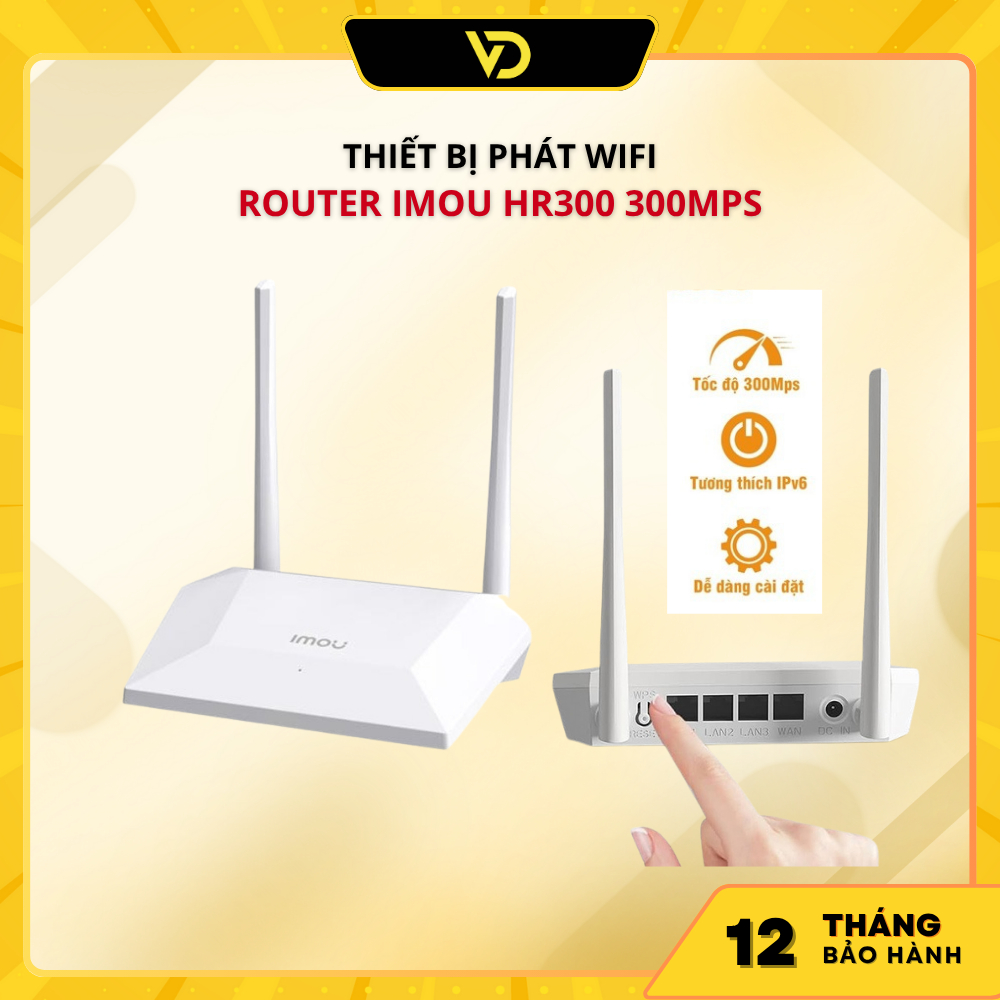 Thiết bị phát wifi Router Imou HR300 Chuẩn N Tốc Độ 300Mbps - Hàng chính hãng