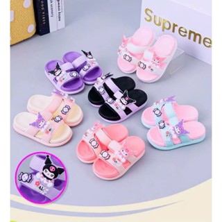 Dép Kuromi cho bé gái thiết kế cực xinh , sticker siêu cute ,chất liệu eva siêu êm mềm chân , size 24-335. Mã Kuromi Kẹo