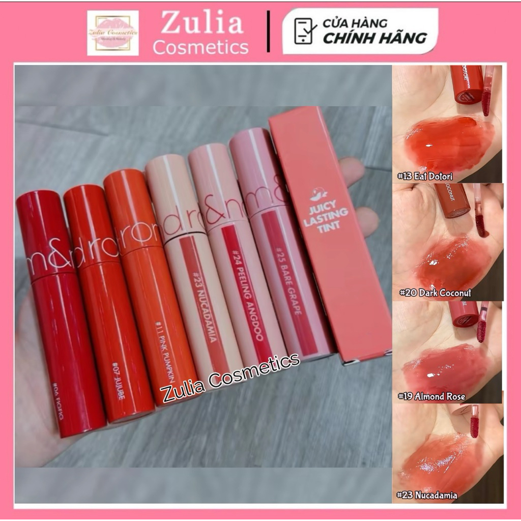 Son Kem Bóng Romand Juicy Lasting Tint mọng môi Hàn Quốc 5,5g đủ màu